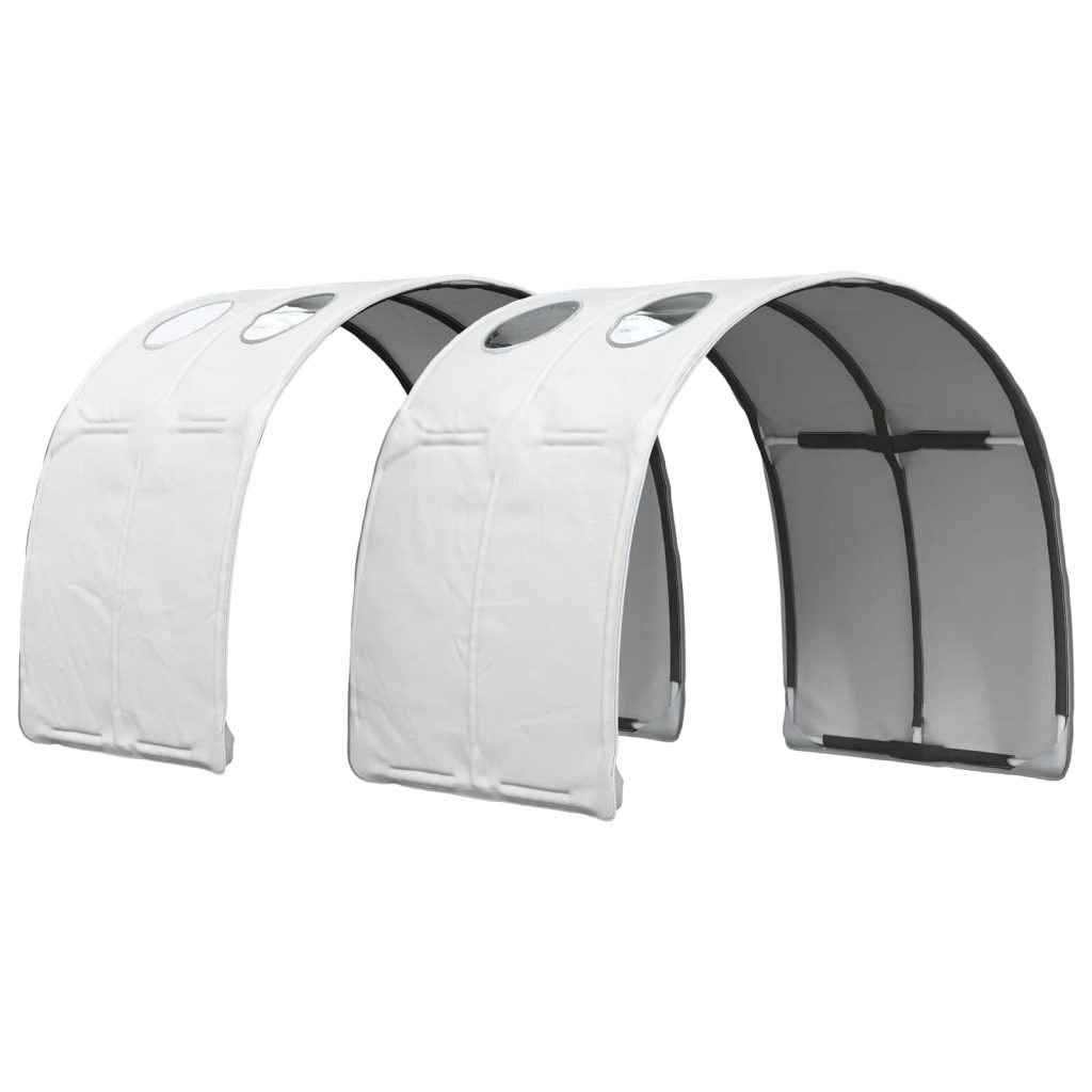 Sängyn tunneli 2 pcs Valkoinen 211 x 67.5 x 2 cm Polyesteri