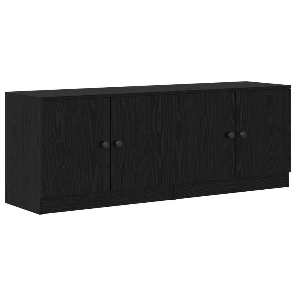 Sängynkaappi 2 pcs Musta Tammi 66 x 35 x 48 cm Käsitelty puu