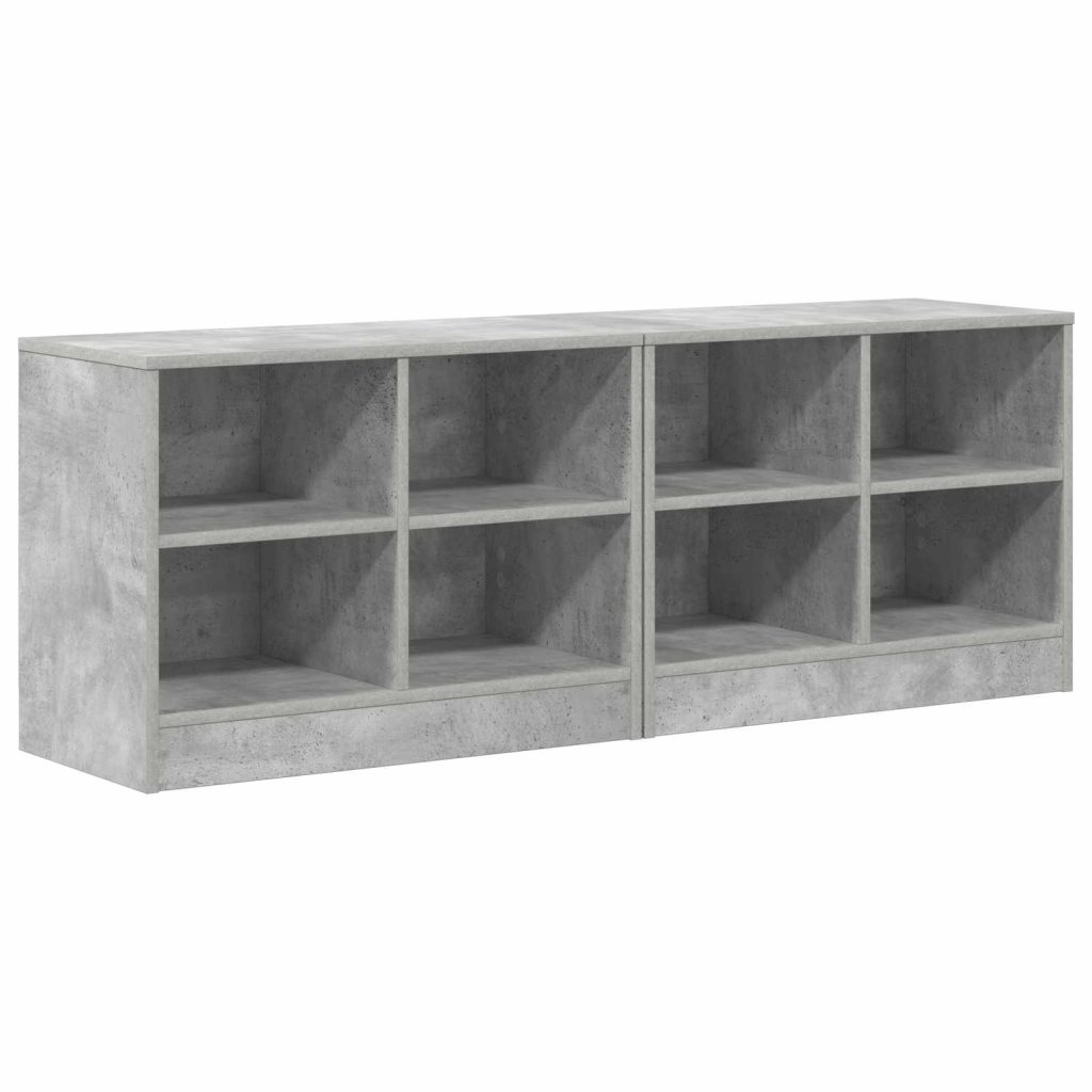 Sängynkaappi 2 pcs Betoninharmaa 66 x 33 x 48 cm Tekninen puu