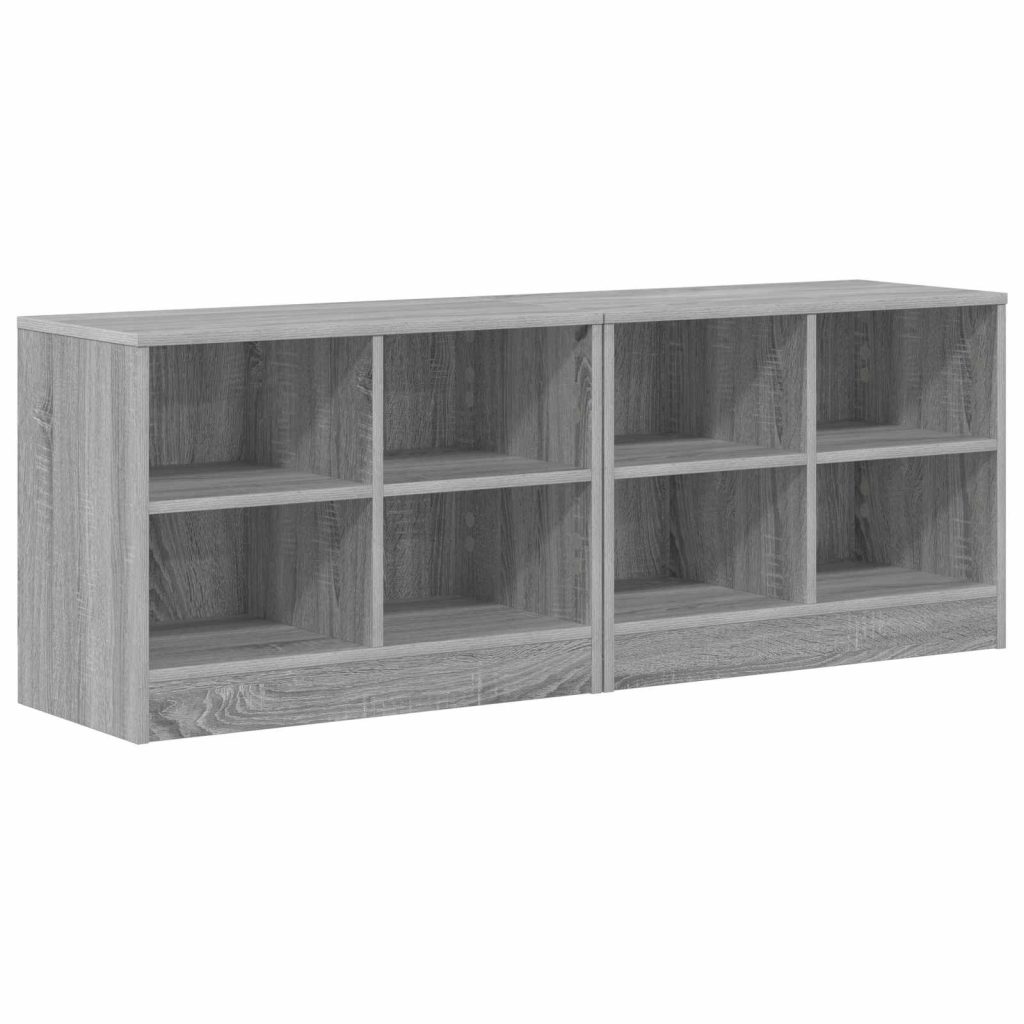 Sängynkaappi 2 pcs Harmaa Sonoma 66 x 33 x 48 cm Tekninen puu