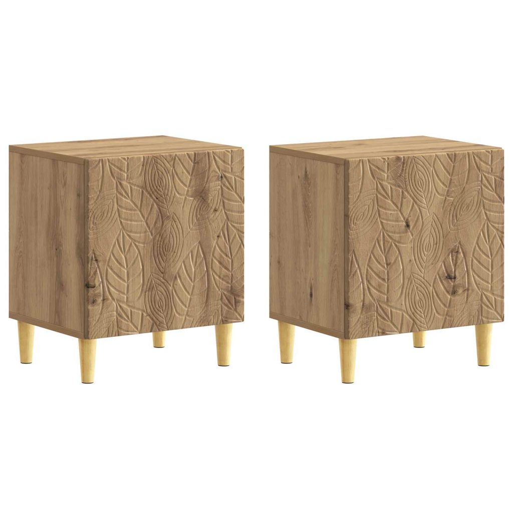 Yöpöytä 2 pcs Artisaanitammi 43 x 34,5 x 50 cm Tekninen puu
