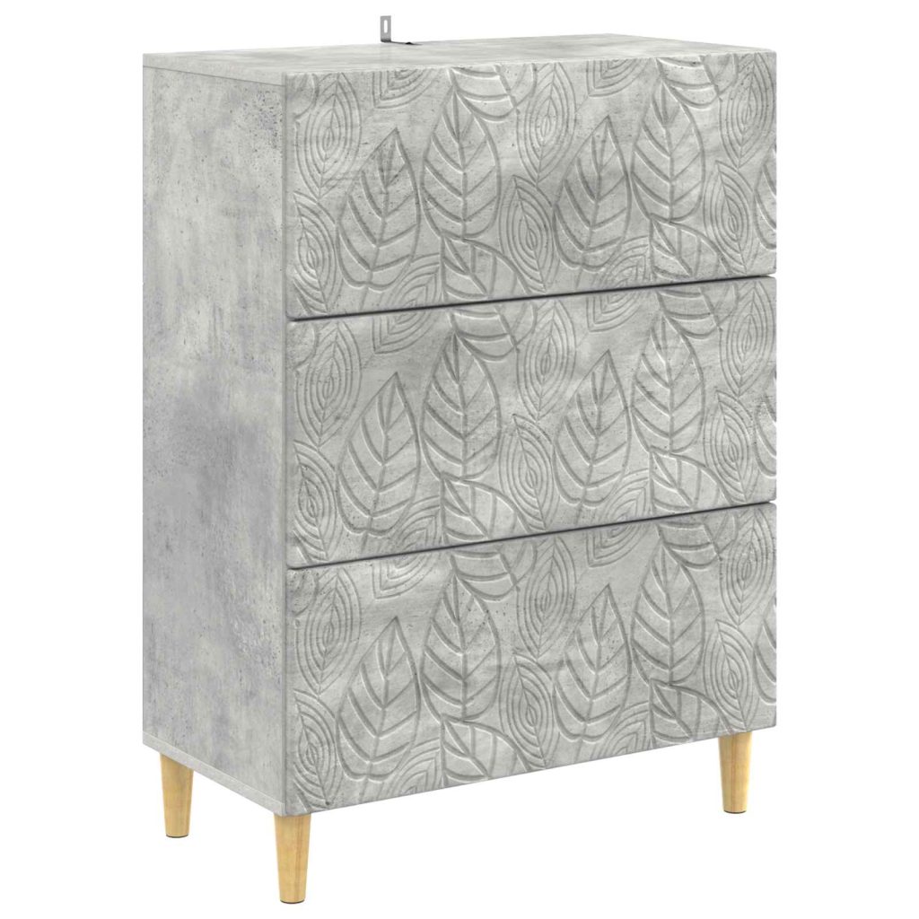 Laatikkokaappi Betoninharmaa 66 x 34,5 x 90 cm Tekninen puu