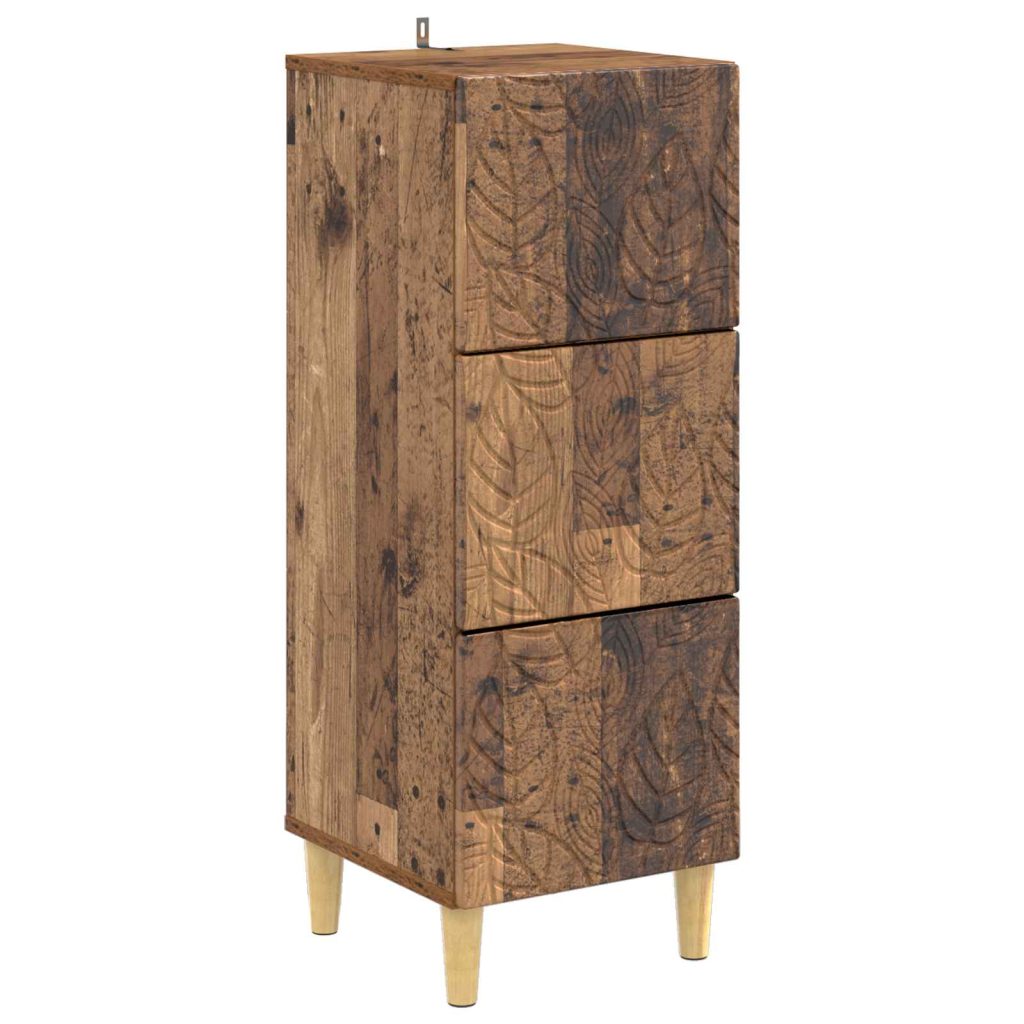 Laatikkokaappi Vanha puu 33 x 34,5 x 90 cm Tekninen puu