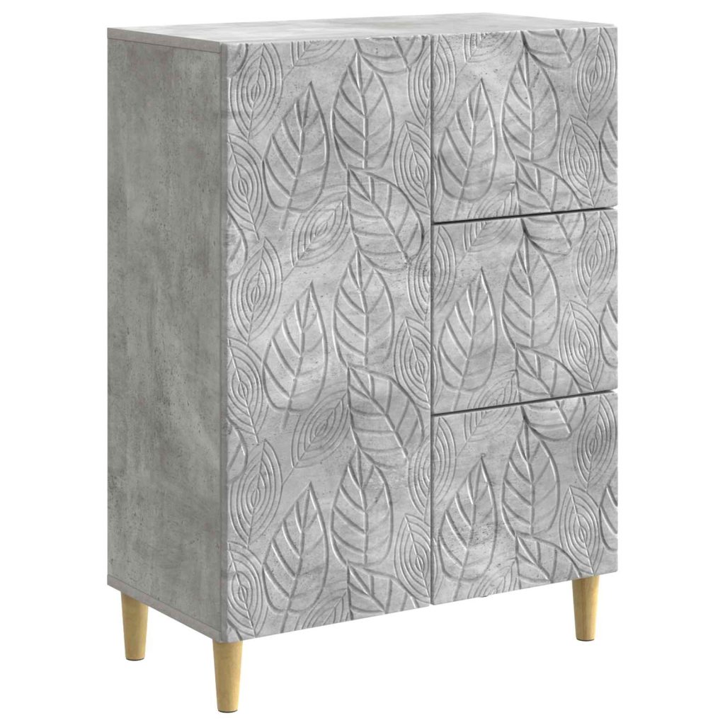 Sivupöytä Betoninharmaa 66 x 34,5 x 90 cm Tekninen puu