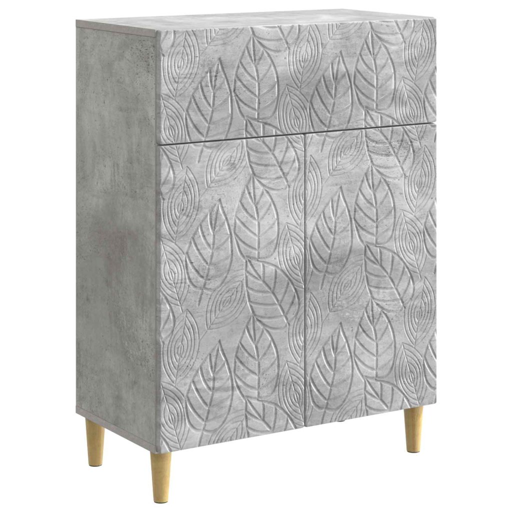 Sivupöytä Betoninharmaa 66 x 34,5 x 90 cm Tekninen puu