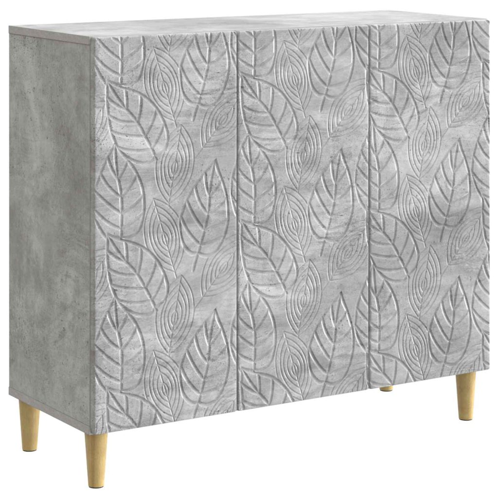 Sivupöytä Betoninharmaa 89 x 34,5 x 80 cm Tekninen puu