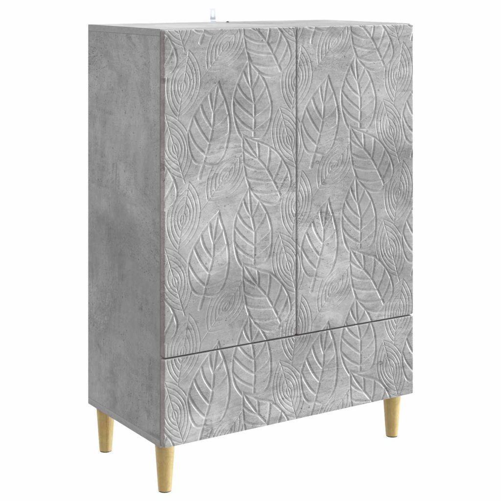 Sivupöytä Betoninharmaa 66 x 34,5 x 95 cm Tekninen puu