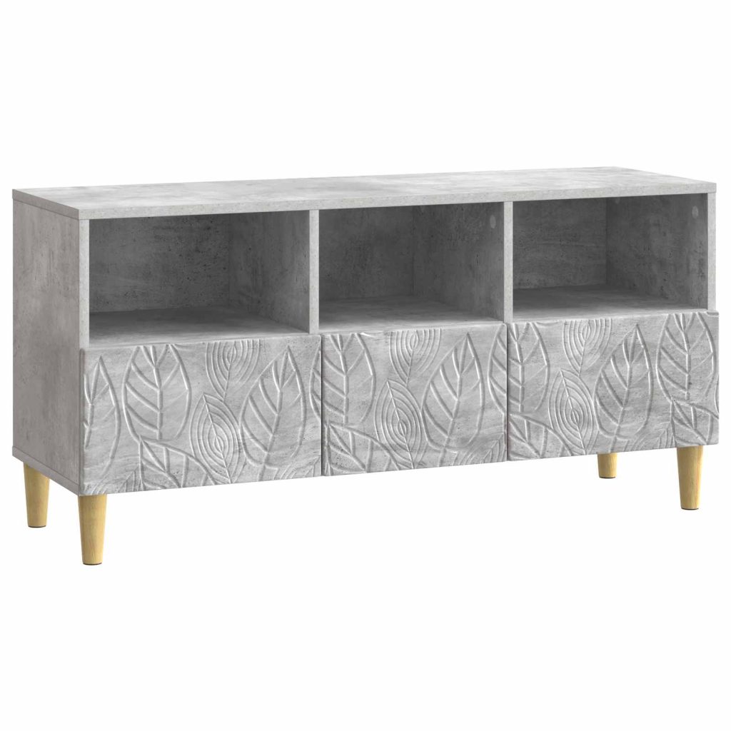 TV-kaappi 102 x 34,5 x 50 cm Betoninharmaa Tekninen puu