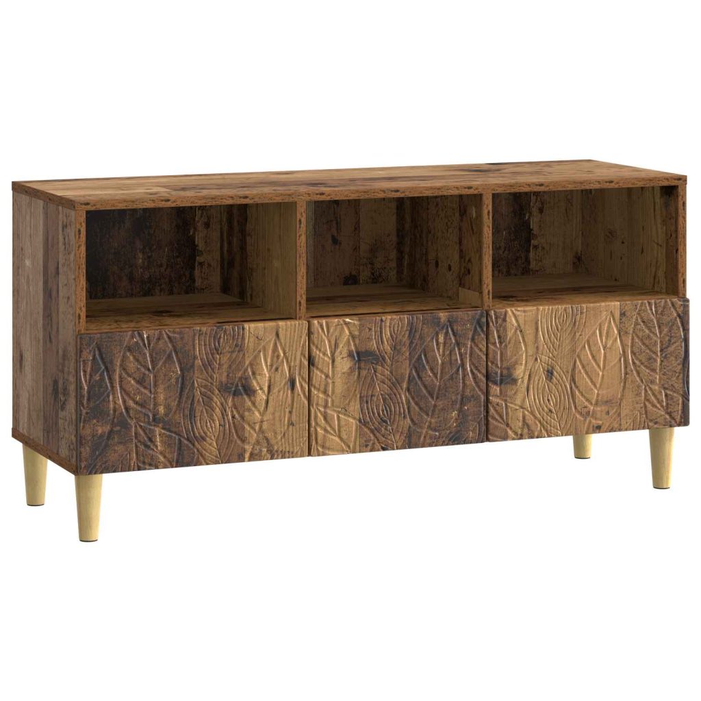TV-kaappi 102 x 34,5 x 50 cm Vanha puu Tekninen puu