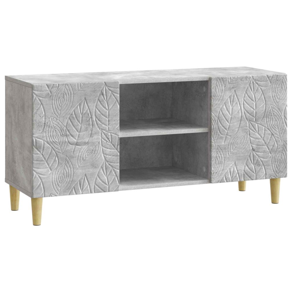 TV-kaappi 102 x 34,5 x 50 cm Betoninharmaa Tekninen puu