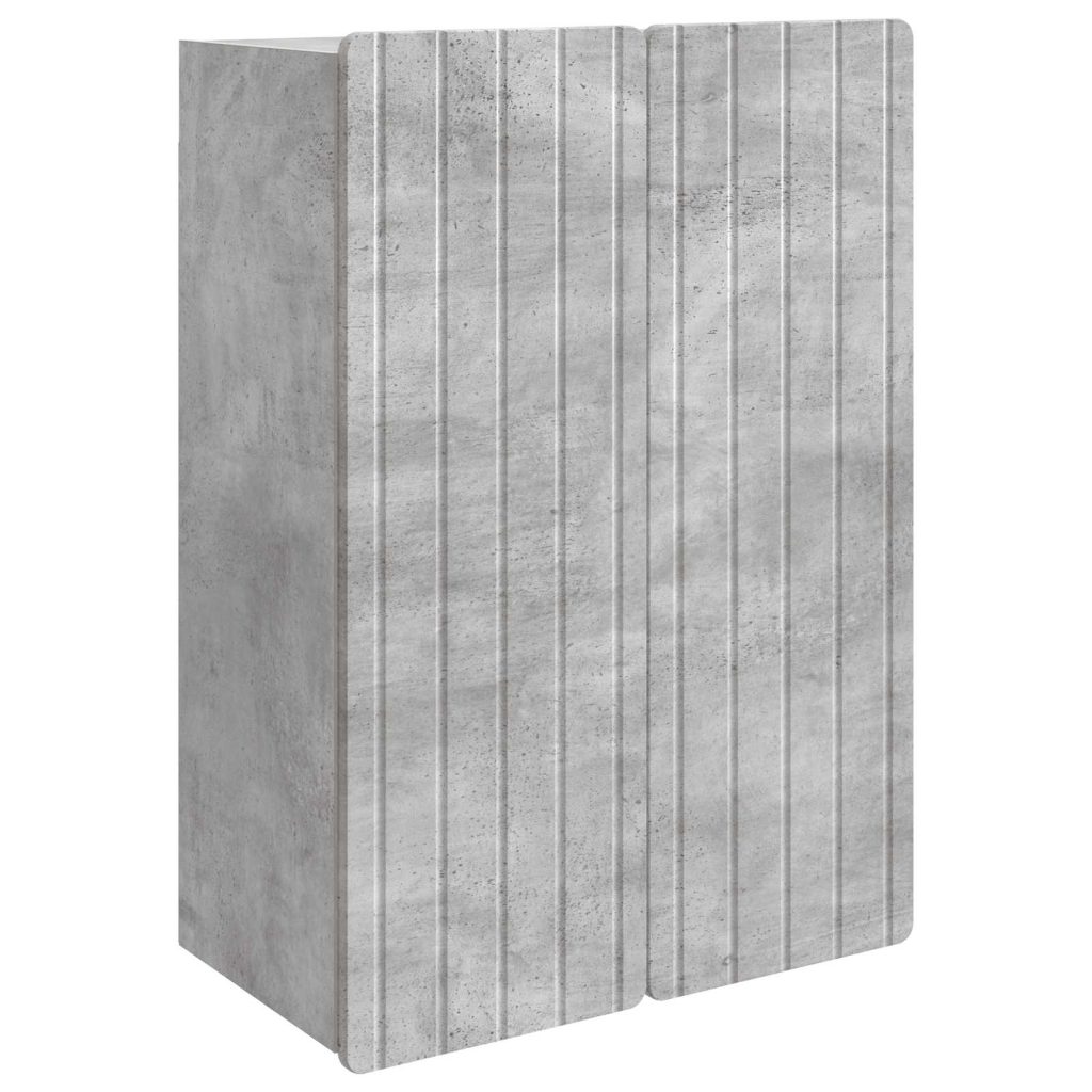 Seinälle Kiinnitettävä Kaappi Betoninharmaa 66 x 34,5 x 92 cm