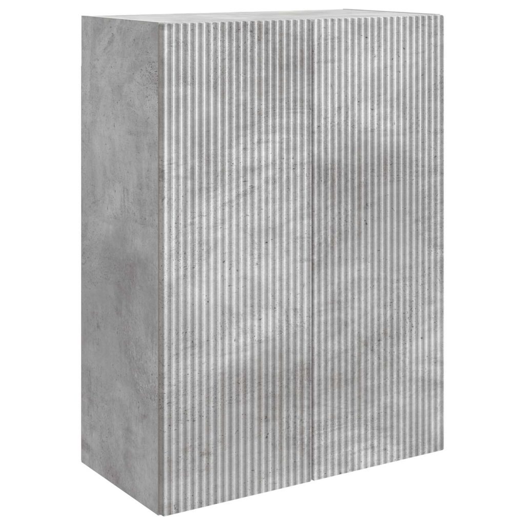 Seinälle Kiinnitettävä Kaappi Betoninharmaa 66 x 34,5 x 90 cm