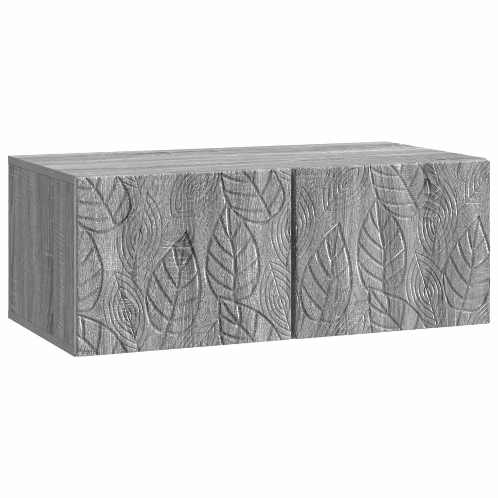 Seinälle asennettava TV-kaappi 59,5 x 41 x 30 cm Harmaa Sonoma