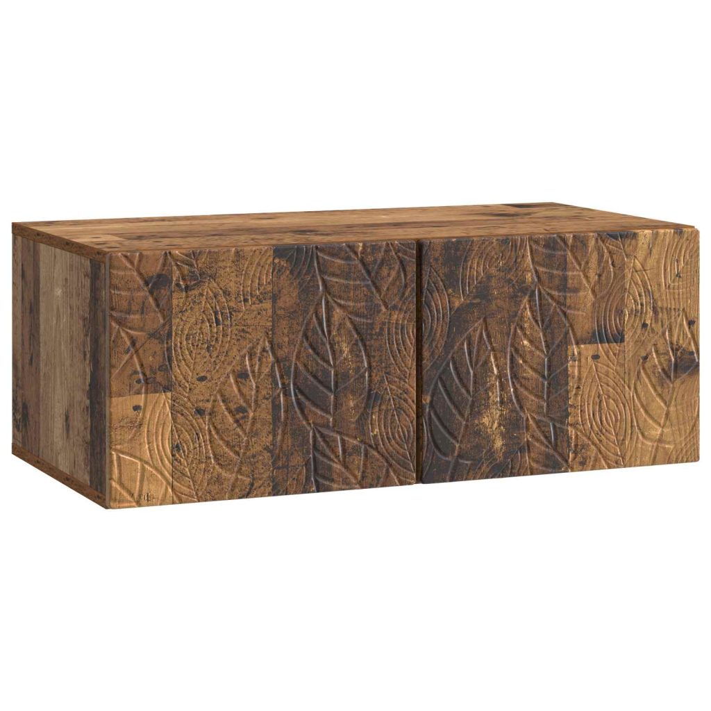 Seinälle asennettava TV-kaappi 59,5 x 31 cm Vanha puu