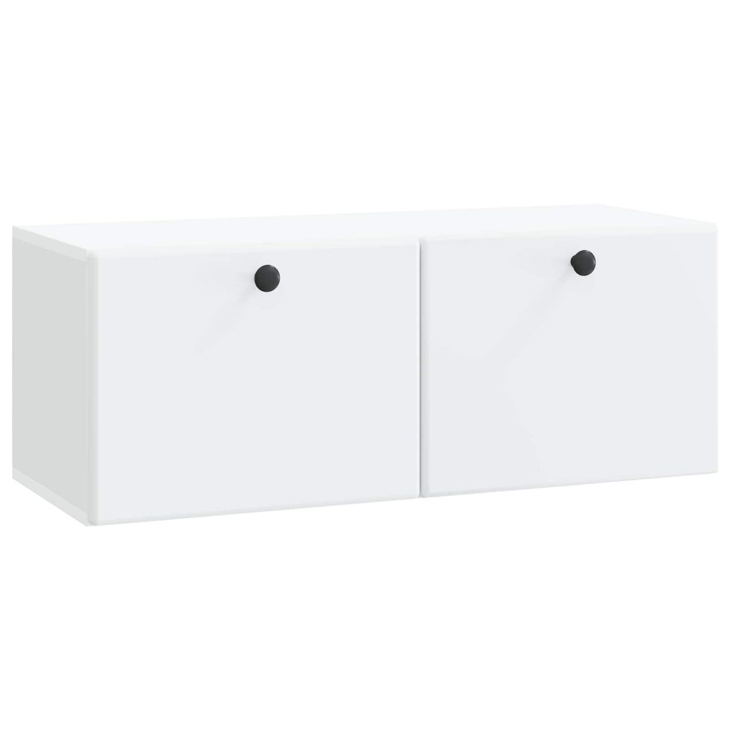 Seinälle asennettava TV-kaappi 78,5 x 31 x 30 cm valkoinen