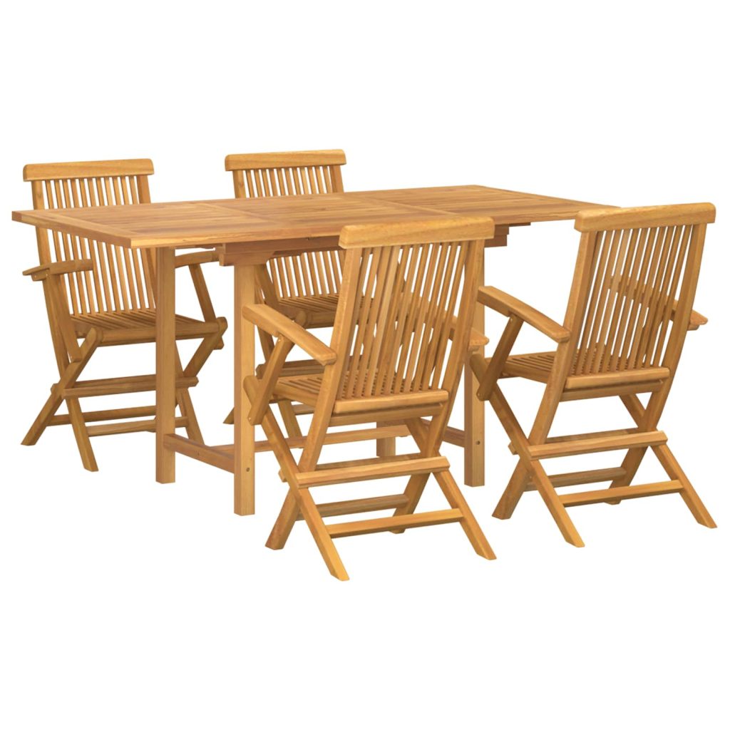 Piharuokailu setti 5 pcs Ruskea Tiikkipuu
