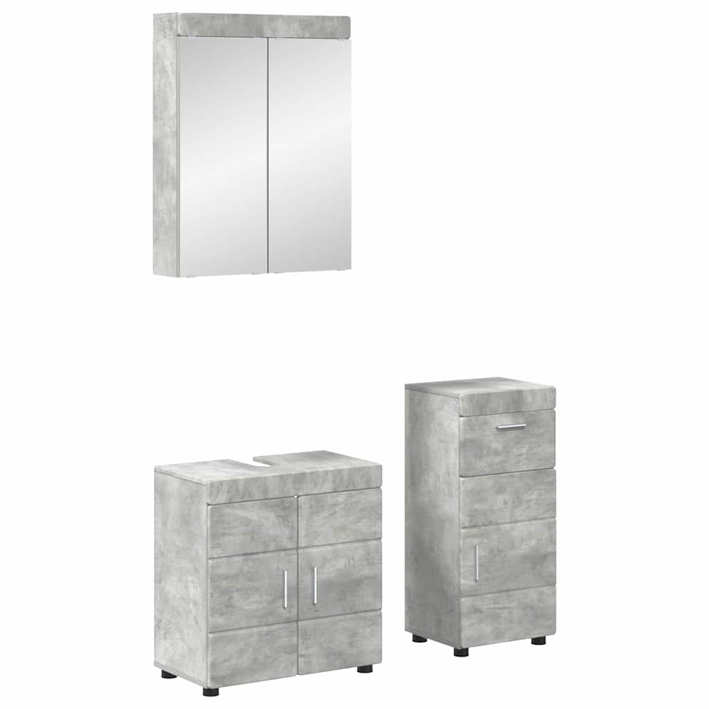 Kylpyhuonekalustesetti TULUM 3 pcs Betoni Harmaa