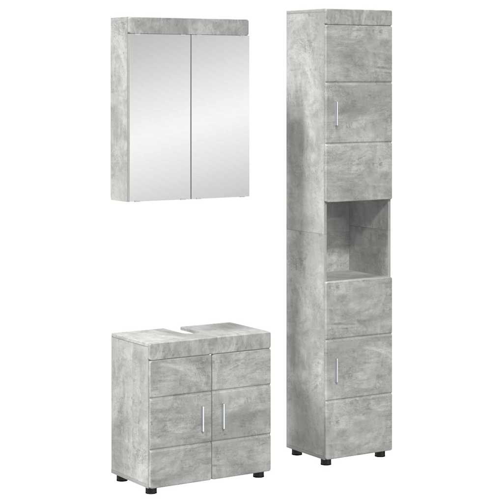 Kylpyhuonekalustesetti TULUM 3 pcs Betoni Harmaa