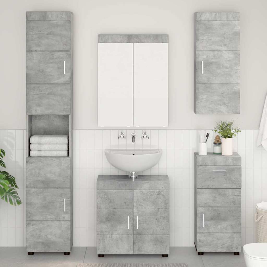 Kylpyhuonekalustesetti TULUM 5 pcs Betoni Harmaa