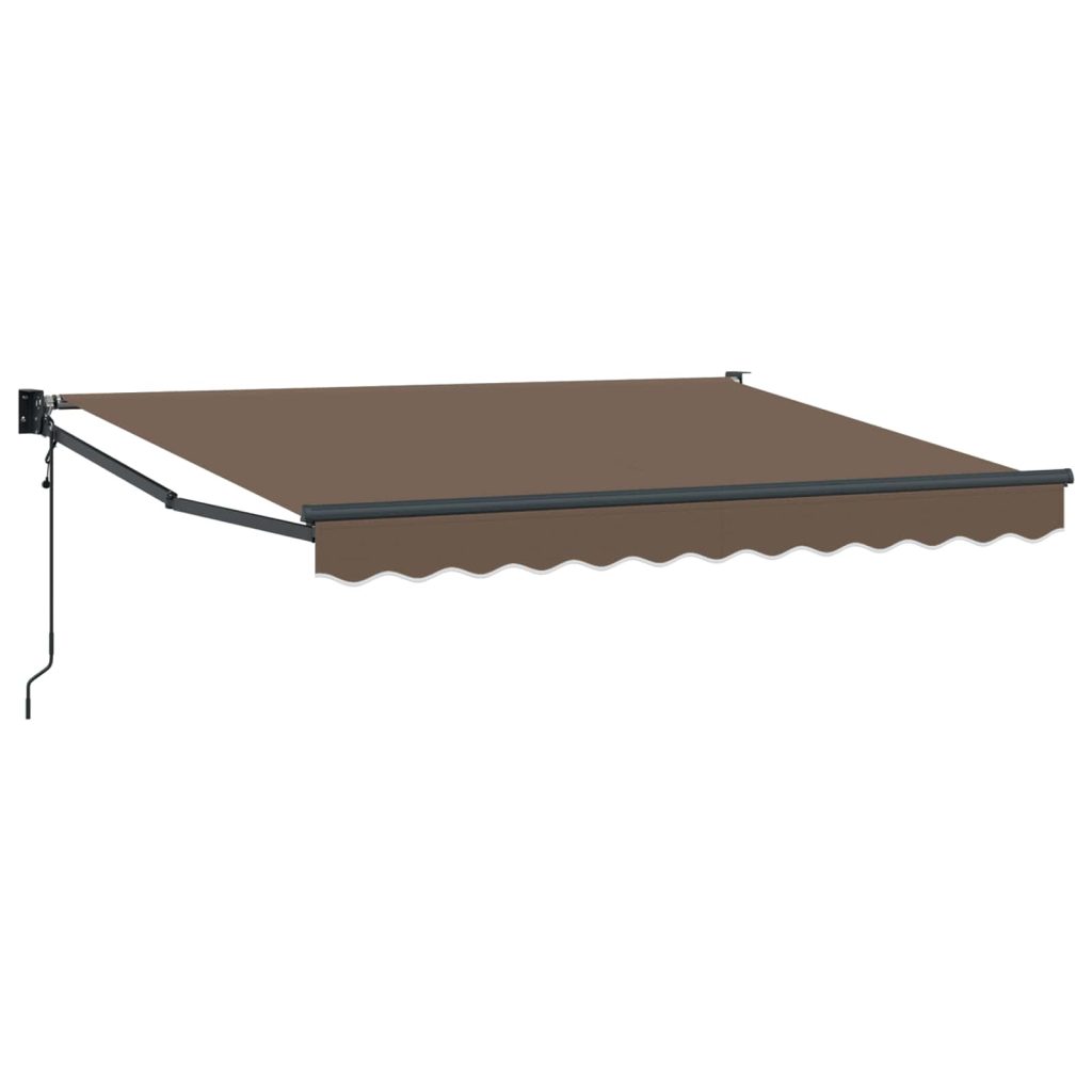 Aurinkovarjo Taupe 3,5 x 2,5 m Polyesteri ja metalli