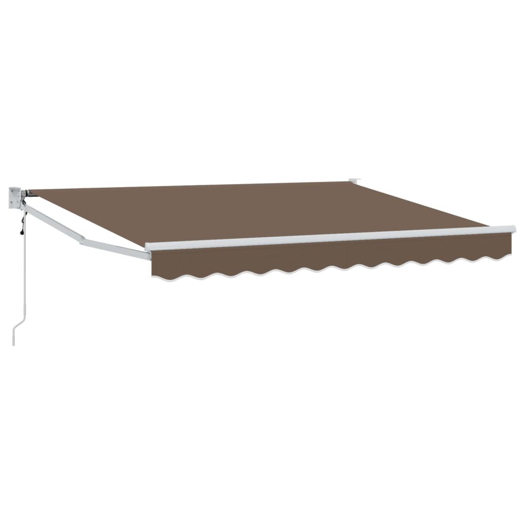 Aurinkovarjo Taupe 4 × 3 m Polyesteri ja metalli