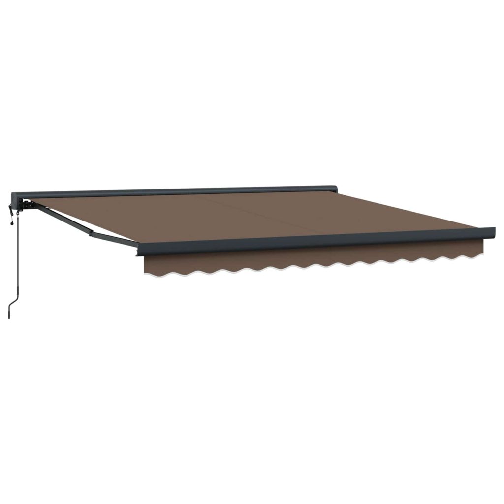 Vedettävä markiisi Taupe 450 × 300 cm Kangas ja Metalli