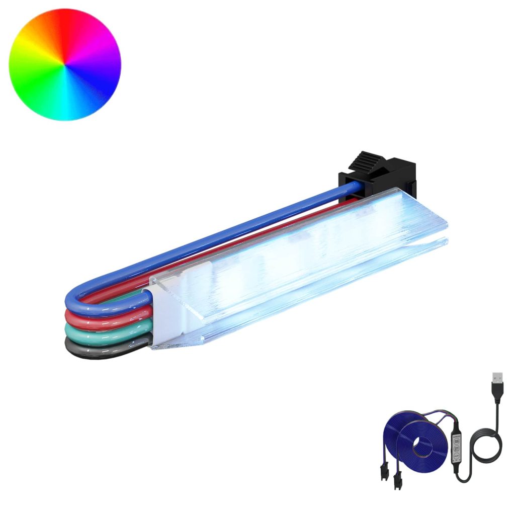 LED-nauha 12 pcs Musta ja monivärinen 1745 mm Kupari ja muovi