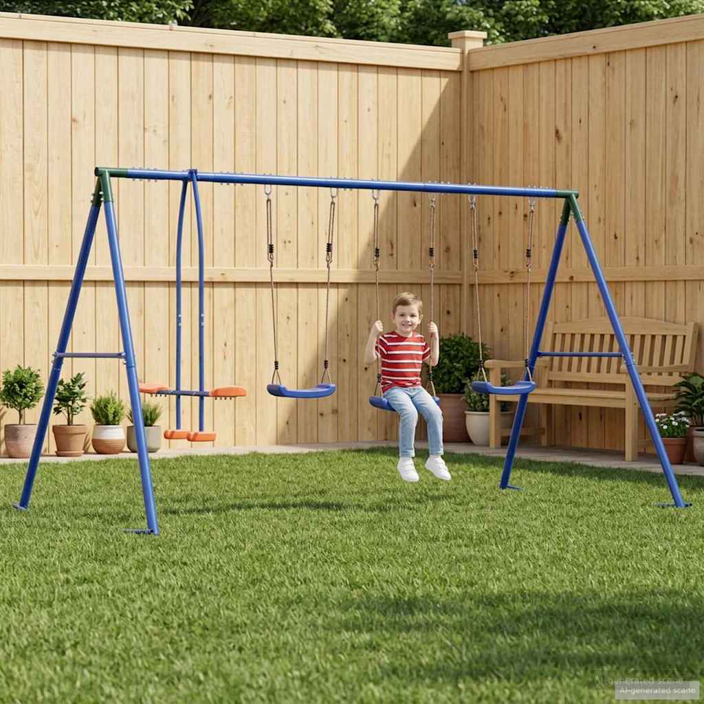 Ulkoilma Keinu Setti Monivärinen 330 x 185 x 185 cm Teräs ja PE
