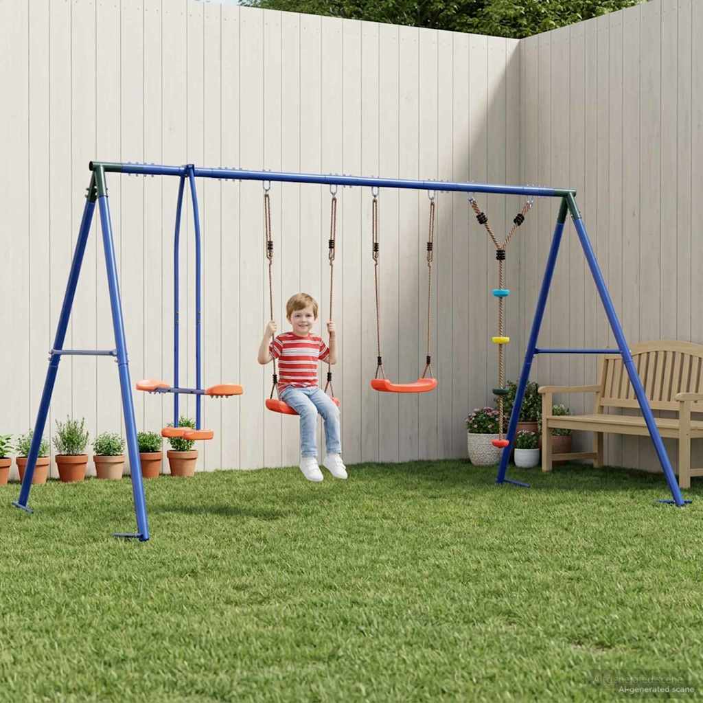 Ulkoilma Keinu Setti Monivärinen 330 x 185 x 185 cm Teräs ja PE
