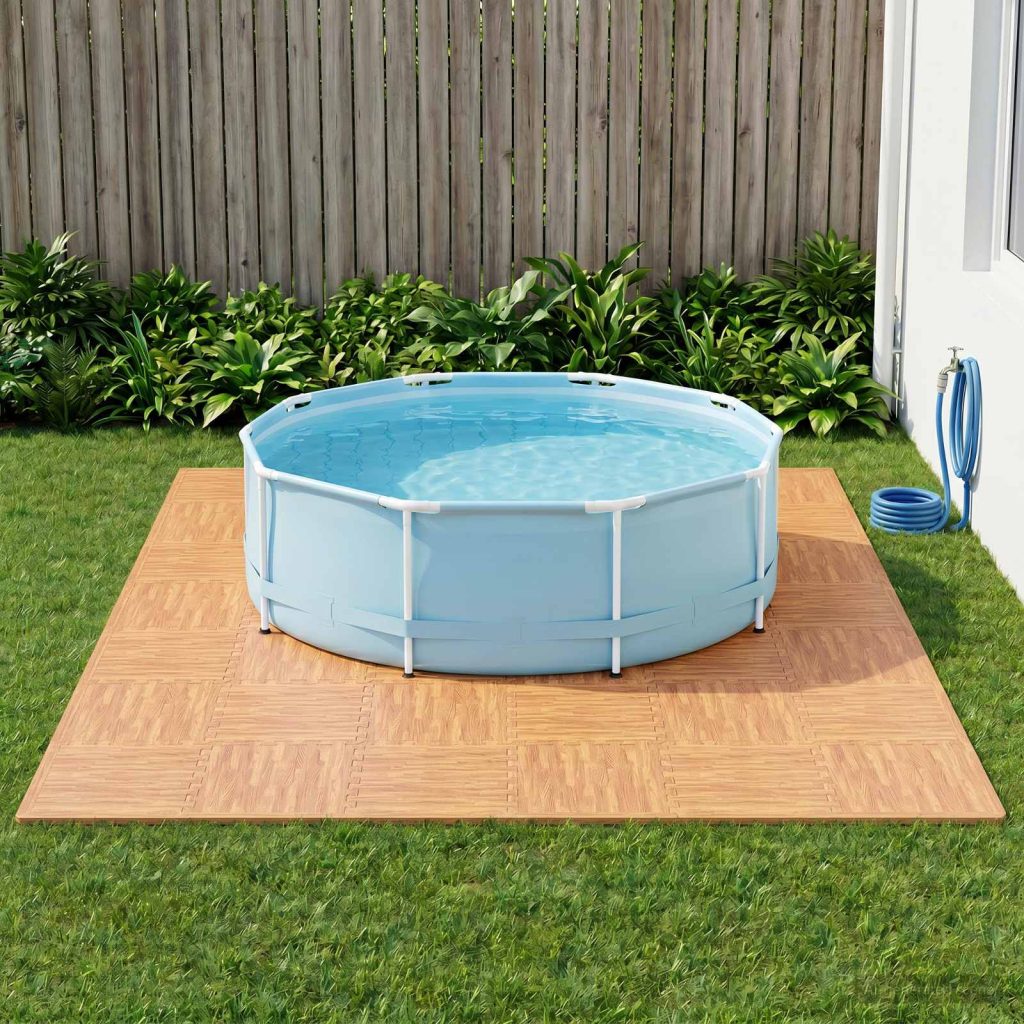 Uima-allas maamatto 40 pcs Puu 14,4 m² EVA-vaahtoa