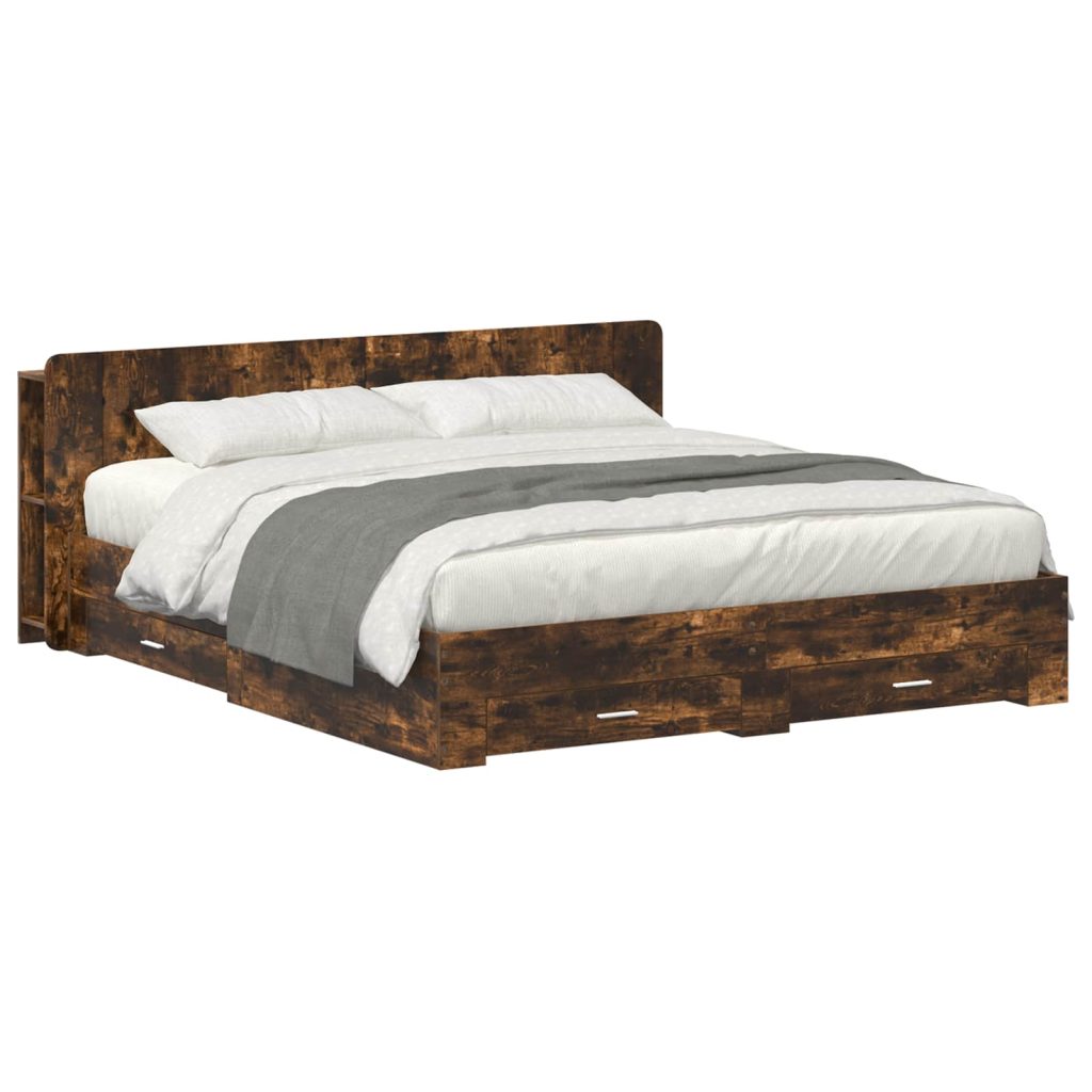Sänkykehys varastolla päätyllä Savutammi 6FT Super King Size