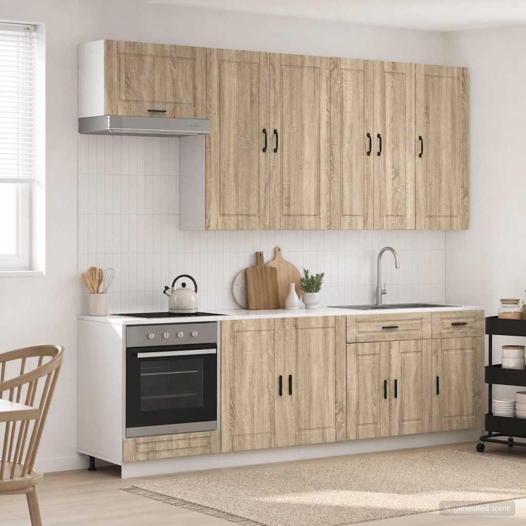 Keittiö Yksikkö PORTO 8 pcs Sonoma-tammi Tekninen puu