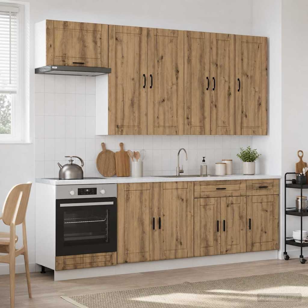 Keittiö Yksikkö PORTO 8 pcs Artisaanitammi Tekninen puu