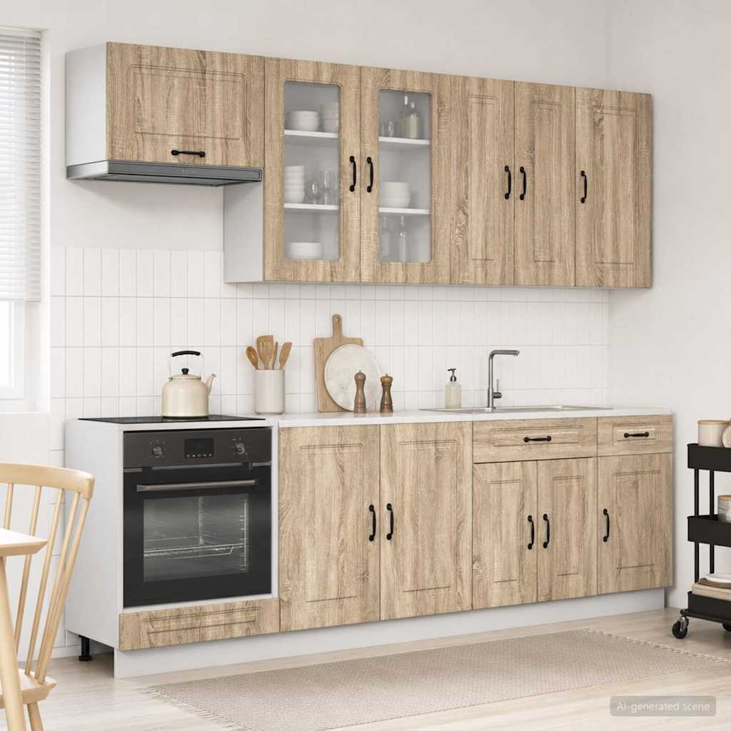Keittiö Yksikkö KALMAR 8 pcs Sonoma-tammi Tekninen puu