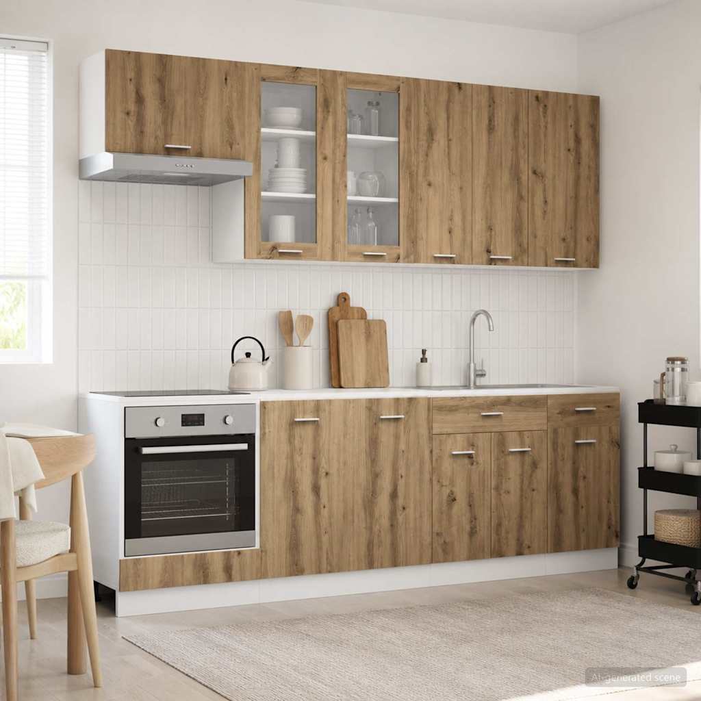 Keittiö Yksikkö LYON 8 pcs Artisaanitammi Tekninen puu
