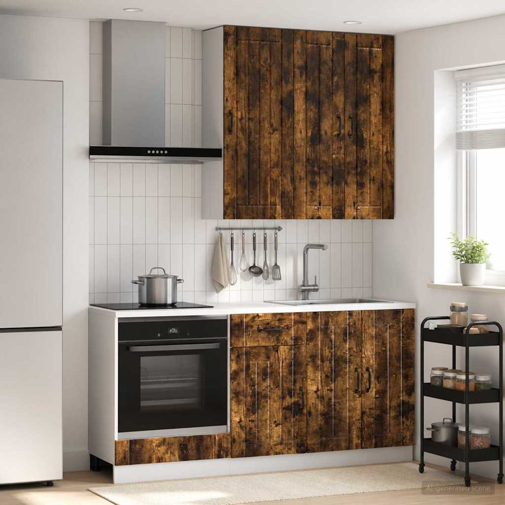 Keittiö Yksikkö LUCCA 5 pcs Savutammi Tekninen puu