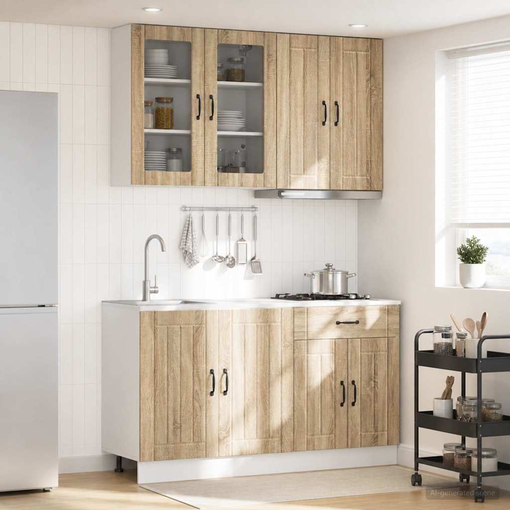 Keittiö Yksikkö LUCCA 4 pcs Sonoma-tammi Tekninen puu