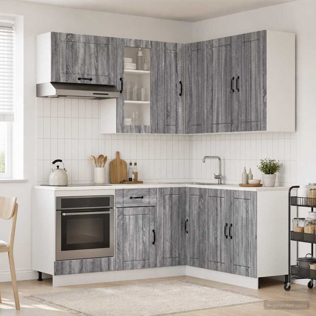 Keittiö Yksikkö LUCCA 8 pcs Harmaa Sonoma Tekninen puu