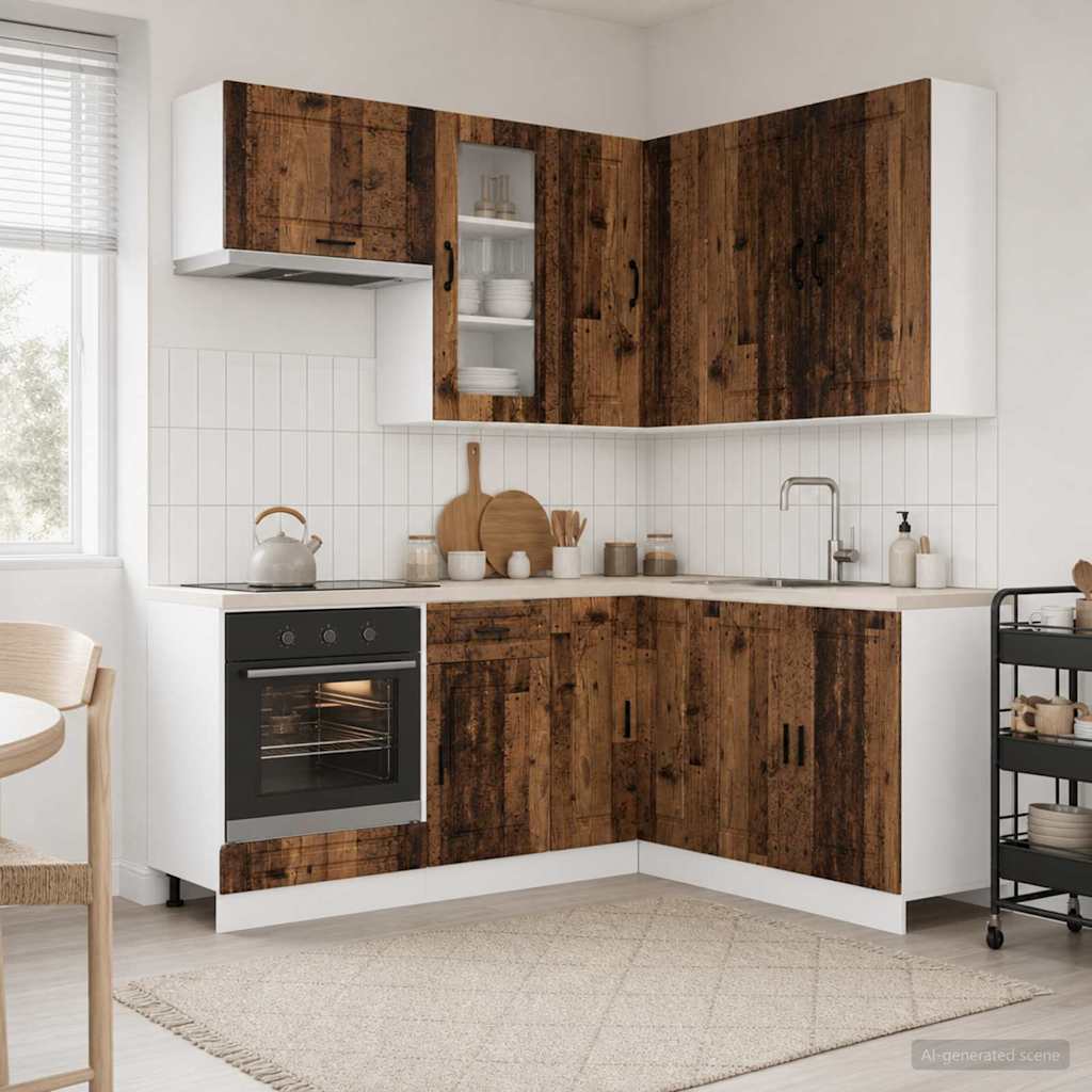 Keittiö Yksikkö PORTO 8 pcs Vanha puu Tekninen puu