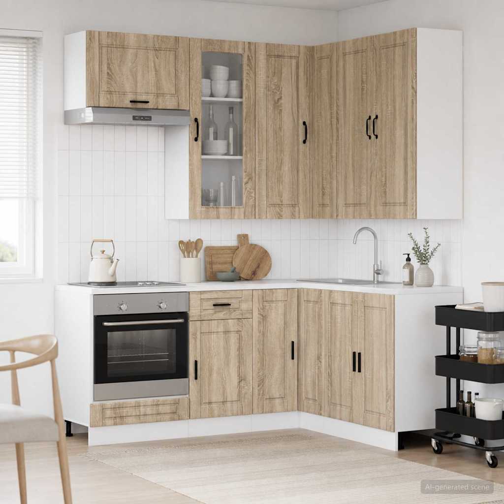 Keittiö Yksikkö PORTO 8 pcs Sonoma-tammi Tekninen puu