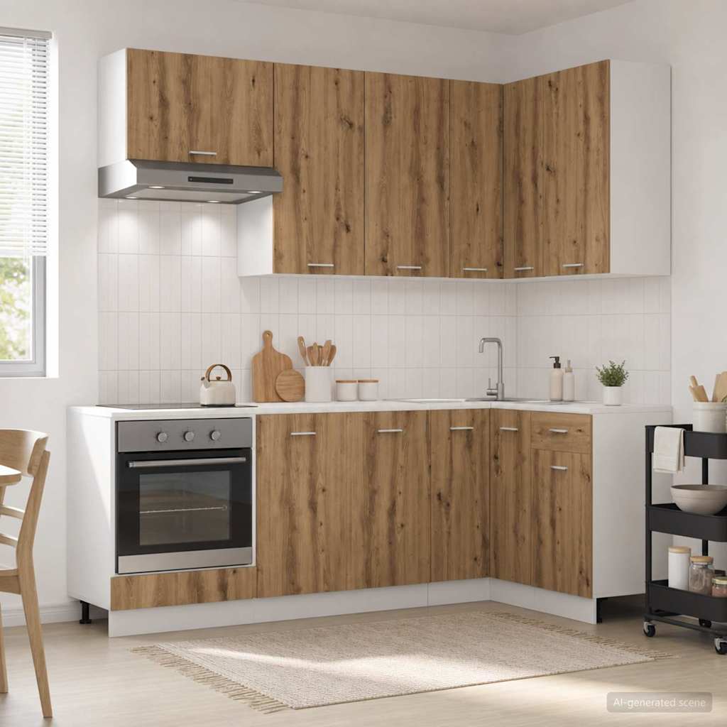 Keittiö Yksikkö LYON 8 pcs Artisaanitammi Tekninen puu