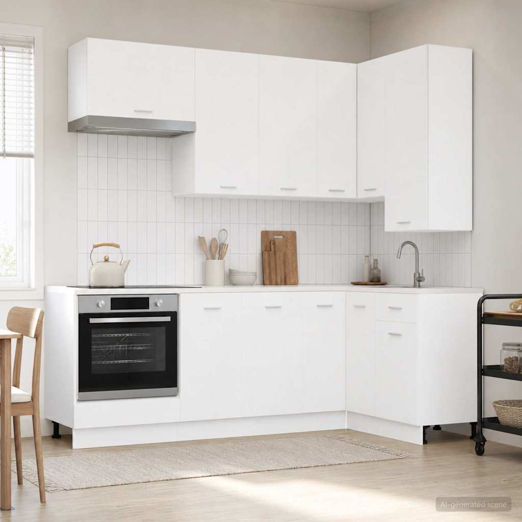 Keittiö Yksikkö LYON 8 pcs valkoinen Tekninen puu