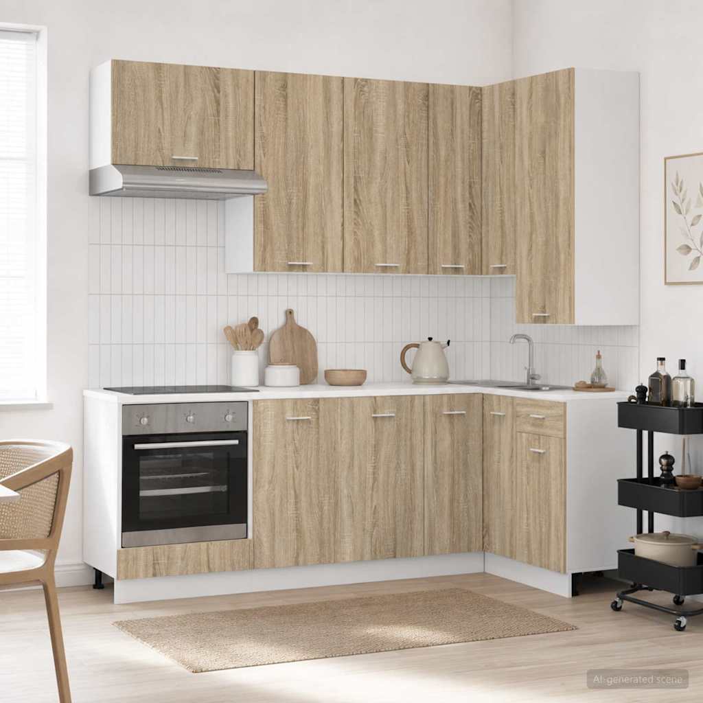 Keittiö Yksikkö LYON 8 pcs Sonoma-tammi Tekninen puu