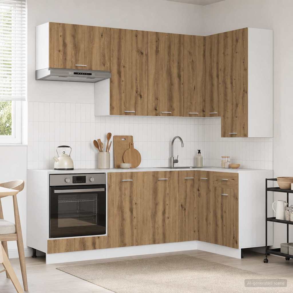 Keittiö Yksikkö LYON 8 pcs Artisaanitammi Tekninen puu