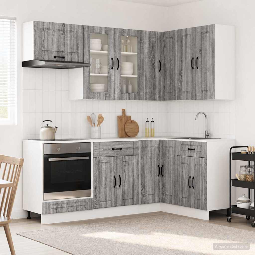 Keittiö Yksikkö KALMAR 8 pcs Harmaa Sonoma Tekninen puu