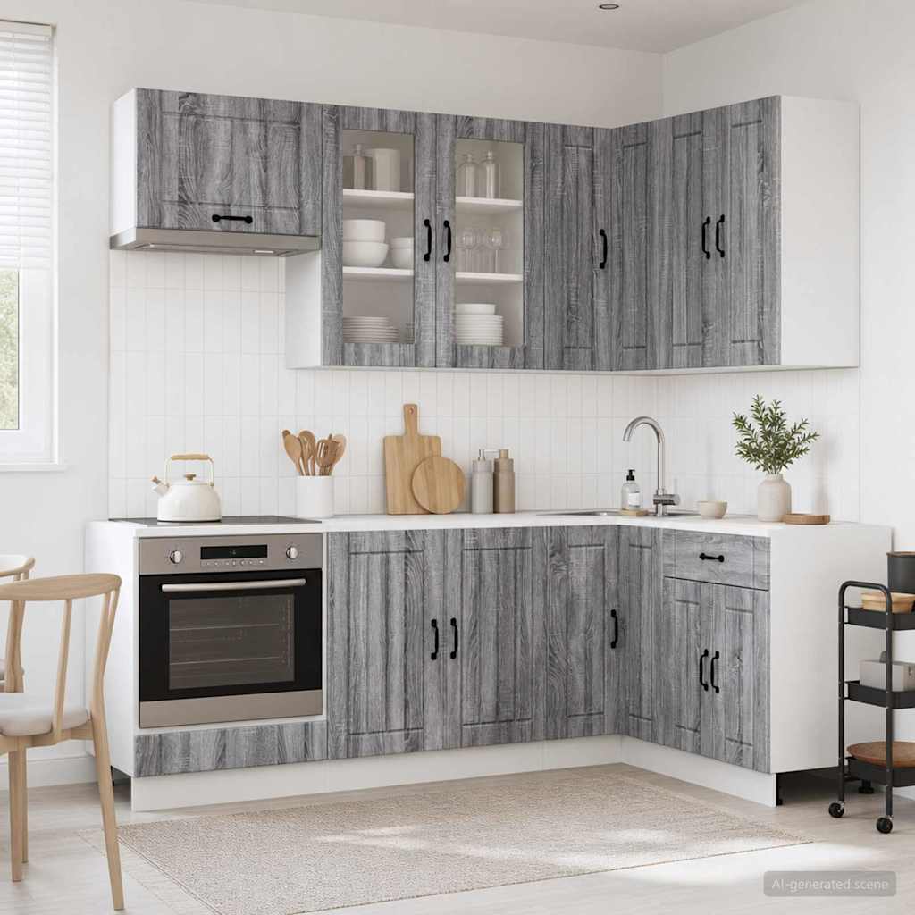 Keittiö Yksikkö LUCCA 8 pcs Harmaa Sonoma Tekninen puu