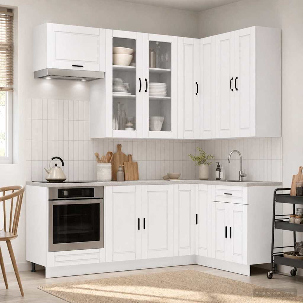 Keittiö Yksikkö PORTO 8 pcs valkoinen Tekninen puu