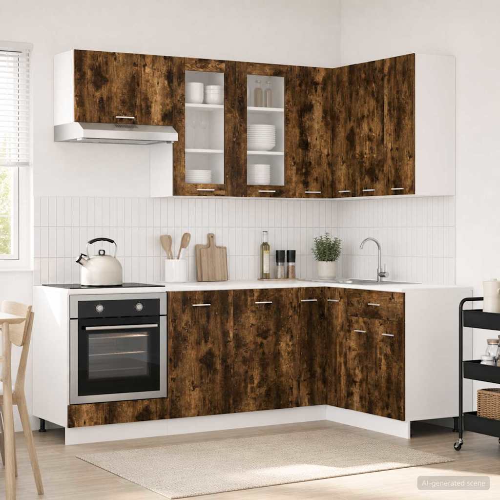 Keittiö Yksikkö LYON 8 pcs Savutammi Tekninen puu