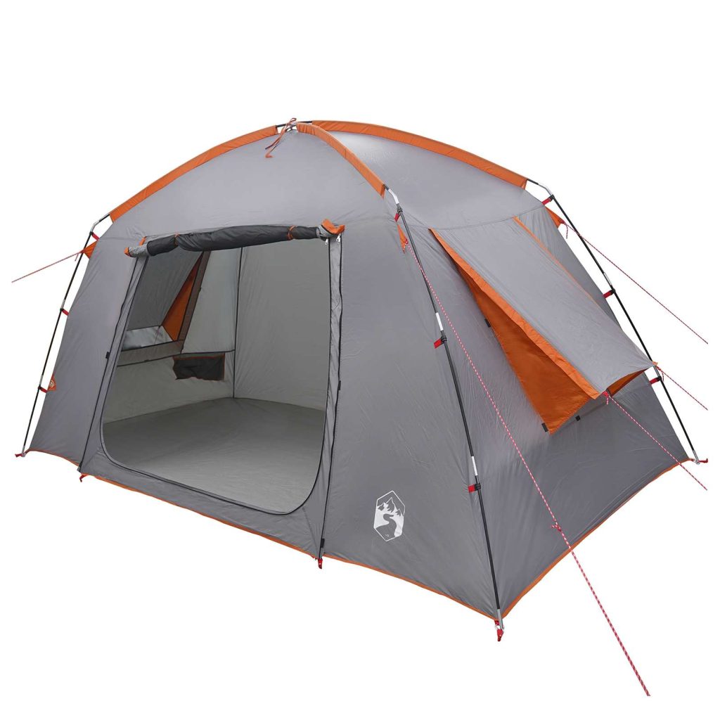 Mökki teltta Harmaa ja oranssi 300 x 210 x 156 cm Polyesteri