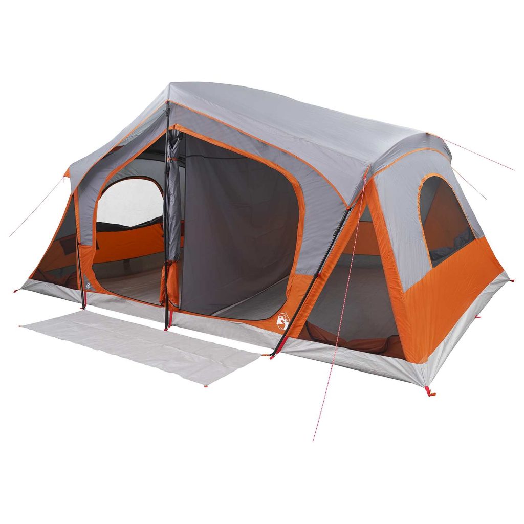 Mökki teltta katolla Harmaa ja oranssi 480 x 273 x 205 cm